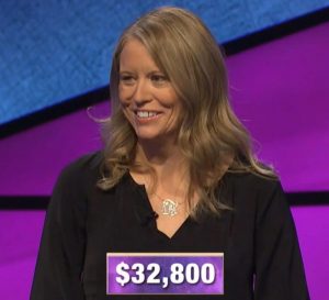 Kimberly Flynn, today's Jeopardy! winner (for the March 23, 2020 game.)