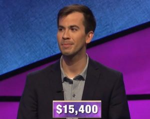 Kyle Dallman, today's Jeopardy! winner (for the March 30, 2020 game.)