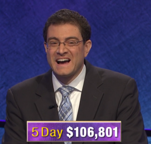 Paul Trifiletti, today's Jeopardy! winner (for the March 10, 2020 game.)