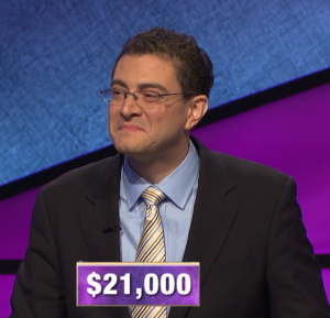 Paul Trifiletti, today's Jeopardy! winner (for the March 4, 2020 game.)