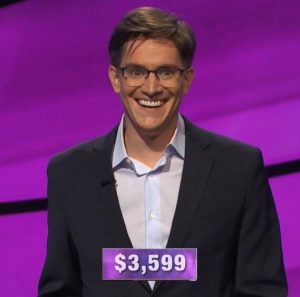 Andrew Cramer, today's Jeopardy! winner (for the April 20, 2020 game.)