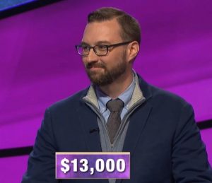 Jesse Laymon, today's Jeopardy! winner (for the April 30, 2020 game.)