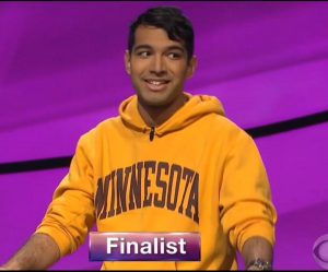 Nibir Sarma, today's Jeopardy! winner (for the August 25, 2020 game.)