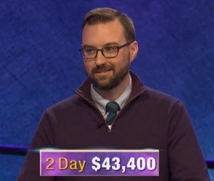 Jesse Laymon, today's Jeopardy! winner (for the May 1, 2020 game.)