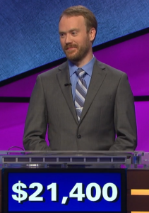 Morgan Wilbanks, today's Jeopardy! winner (for the May 22, 2020 game.)