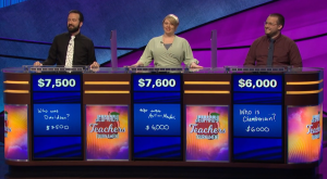 Today's Jeopardy! final scores (for the June 4, 2020 game.)