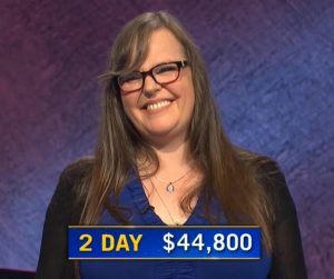 Dana Hill, today's Jeopardy! winner (for the September 22, 2020 game.)