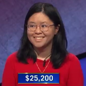 Aimee Lim, today's Jeopardy! winner (for the October 21, 2020 game.)