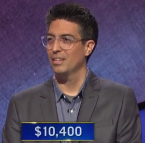 Carlos Chaidez, today's Jeopardy! winner (for the October 20, 2020 game.)