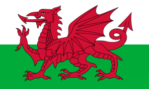 The flag of Wales, as asked about during Final Jeopardy! on November 12, 2020.