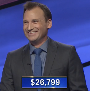 Andy Wood, today's Jeopardy! winner (for the November 16, 2020 game.)