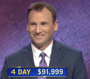Andy Wood, today's Jeopardy! winner (for the November 19, 2020 game.)