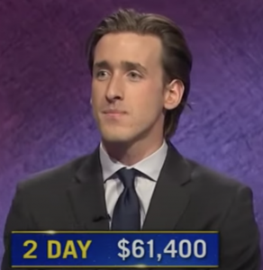 Henry Baer, today's Jeopardy! winner (for the November 24, 2020 game.)