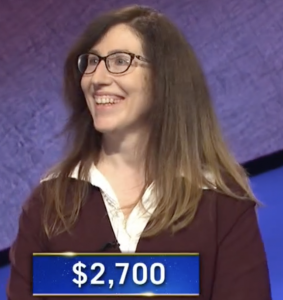 Leslie Minot, today's Jeopardy! winner (for the December 2, 2020 game.)