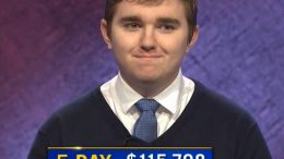 Brayden Smith, today's Jeopardy! winner (for the January 4, 2021 game.)