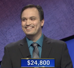 John Focht, today's Jeopardy! winner (for the February 8, 2021 game.)