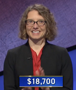 Nicole Kozdron, today's Jeopardy! winner (for the February 3, 2021 game.)