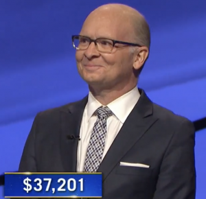 Jon Spurney, today's Jeopardy! winner (for the March 1, 2021 game.)