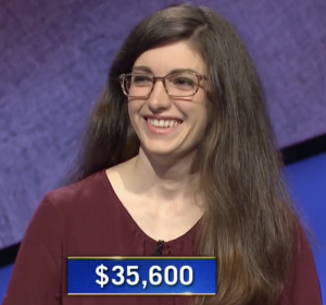 Susan McMillan, today's Jeopardy! winner (for the March 26, 2021 game.)