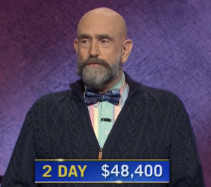 Dennis Chase, today's Jeopardy! winner (for the April 12, 2021 game.)
