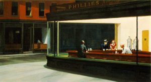 Edward Hopper's "Nighthawks", as asked about during Final Jeopardy! on May 24, 2021.