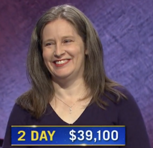 Courtney Shah, today's Jeopardy! winner (for the June 29, 2021 game.)