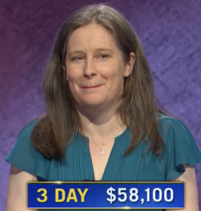 Courtney Shah, today's Jeopardy! winner (for the June 30, 2021 game.)