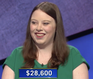 Emily White, today's Jeopardy! winner (for the June 17, 2021 game.)
