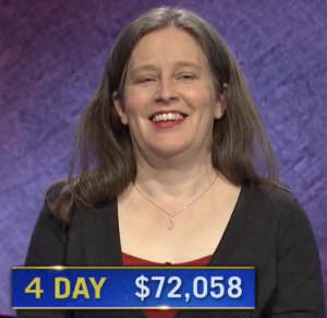 Courtney Shah, today's Jeopardy! winner (for the July 1, 2021 game.)