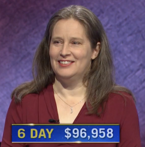 Courtney Shah, today's Jeopardy! winner (for the July 5, 2021 game.)