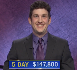 Matt Amodio, today's Jeopardy! winner (for the July 27, 2021 game.)