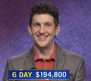 Matt Amodio, today's Jeopardy! winner (for the July 28, 2021 game.)
