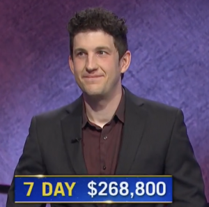 Matt Amodio, today's Jeopardy! winner (for the July 29, 2021 game.)