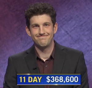 Matt Amodio, today's Jeopardy! winner (for the August 4, 2021 game.)