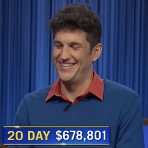Matt Amodio, today's Jeopardy! winner (for the September 14, 2021 game.)