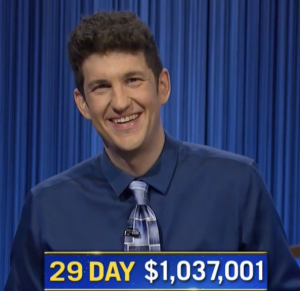 Matt Amodio, today's Jeopardy! winner (for the September 27, 2021 game.)