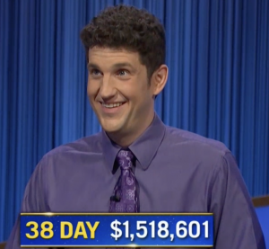 Matt Amodio, today's Jeopardy! winner (for the October 8, 2021 game.)
