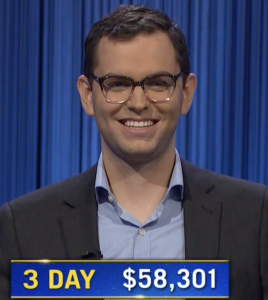 Tyler Rhode, today's Jeopardy! winner (for the October 29, 2021 game.)