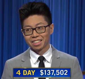 Andrew He, today's Jeopardy! winner (for the November 15, 2021 game.)