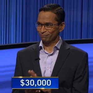 Sri Kompella, today's Jeopardy! winner (for the August 8, 2022 game.)