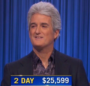 Jay Foster, today's Jeopardy! winner (for the January 31, 2022 game.)