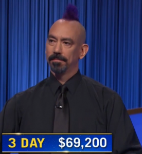 Dave Rapp, today's Jeopardy! winner (for the February 15, 2022 game.)