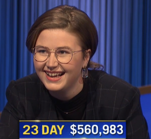 Mattea Roach, today's Jeopardy! winner (for the May 5, 2022 game.)