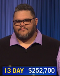 Ryan Long, today's Jeopardy! winner (for the May 31, 2022 game.)