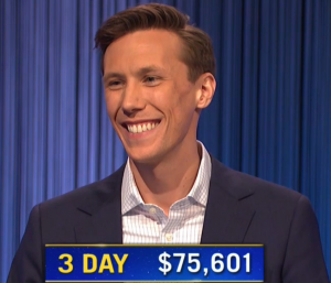 Eric Ahasic, today's Jeopardy! winner (for the June 8, 2022 game.)