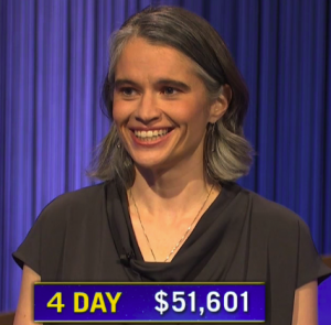 Megan Wachspress, today's Jeopardy! winner (for the June 17, 2022 game.)