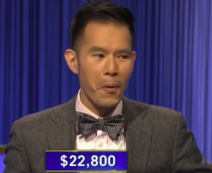 Yungsheng Wang, today's Jeopardy! winner (for the July 4, 2022 game.)