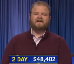 Michael Menkhus, today's Jeopardy! winner (for the September 23, 2022 game.)