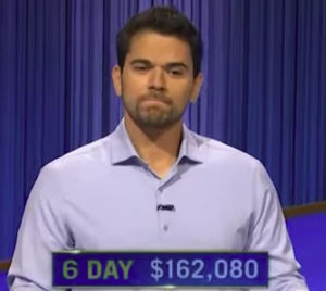Cris Pannullo, today's Jeopardy! winner (for the October 7, 2022 game.)