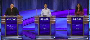 Jeopardy! scores (for the October 27, 2022 game.)